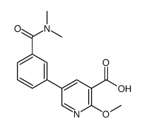 5-[3-(dimethylcarbamoyl)phenyl]-2-methoxypyridine-3-carboxylic acid结构式