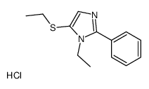 1-ethyl-5-ethylsulfanyl-2-phenylimidazole,hydrochloride Structure