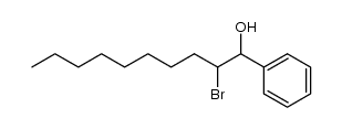 2-bromo-1-phenyldecan-1-ol Structure