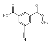 3-氰基-5-(甲氧基羰基)苯甲酸结构式