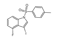 4-Fluoro-3-iodo-1-(toluene-4-sulfonyl)-1H-indole结构式