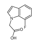 (7-氟-吲哚-1-基)-乙酸结构式