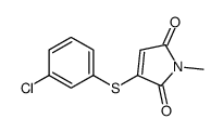 3-(3-chlorophenyl)sulfanyl-1-methylpyrrole-2,5-dione结构式