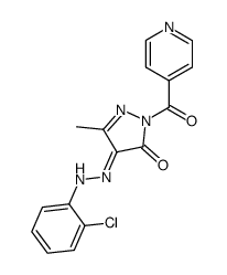 4-[(2-Chloro-phenyl)-hydrazono]-5-methyl-2-(pyridine-4-carbonyl)-2,4-dihydro-pyrazol-3-one Structure