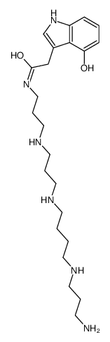 N-[3-[3-[4-(3-aminopropylamino)butylamino]propylamino]propyl]-2-(4-hydroxy-1H-indol-3-yl)acetamide Structure