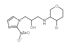 (((4-bromotetrahydro-2H-pyran-3-yl)amino)methyl)-2-nitro-1H-imidazole-1-ethanol结构式