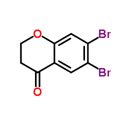 6,7-Dibromo-2,3-dihydro-4H-chromen-4-one Structure