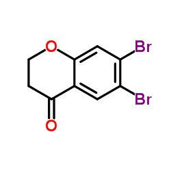 6,7-Dibromo-2,3-dihydro-4H-chromen-4-one结构式