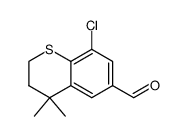 8-chloro-4,4-dimethyl-3,4-dihydro-2H-thiochromene-6-carbaldehyde Structure