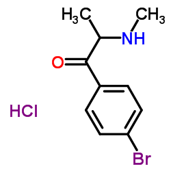 1-(4-Bromophenyl)-2-(methylamino)-1-propanone hydrochloride (1:1)结构式