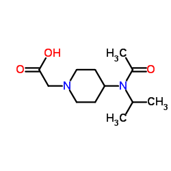 {4-[Acetyl(isopropyl)amino]-1-piperidinyl}acetic acid结构式