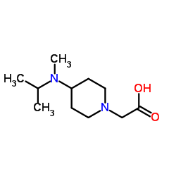 {4-[Isopropyl(methyl)amino]-1-piperidinyl}acetic acid结构式
