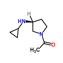 1-[(3S)-3-(Cyclopropylamino)-1-pyrrolidinyl]ethanone结构式