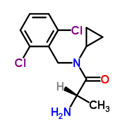 N-Cyclopropyl-N-(2,6-dichlorobenzyl)alaninamide结构式
