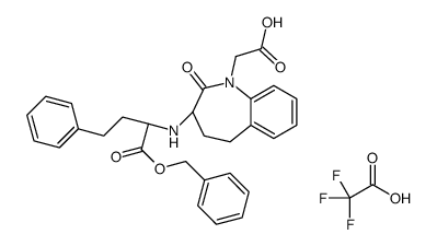 Benazeprilat Benzyl Ester Analogue, Trifluoroacetic Acid Salt结构式