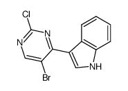 3-(5-溴-2-氯嘧啶-4-基)-1H-吲哚结构式