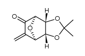 (+)-(1R,4R,5R,6R)-3-methylidene-5-exo,6-exo-(isopropylidenedioxy)-7-oxabicyclo[2.2.1]heptan-2-one Structure