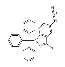 1-三苯甲基-3-溴-5-叠氮基吲唑结构式