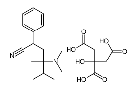 4-(dimethylamino)-4,5-dimethyl-2-phenylhexanenitrile,2-hydroxypropane-1,2,3-tricarboxylic acid结构式