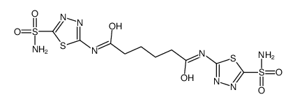 N,N'-bis(5-sulfamoyl-1,3,4-thiadiazol-2-yl)hexanediamide结构式