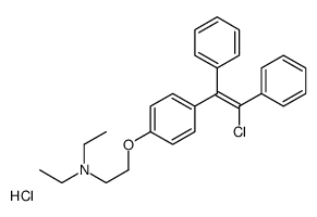 2-[4-[(Z)-2-chloro-1,2-diphenylethenyl]phenoxy]-N,N-diethylethanamine,hydrochloride结构式