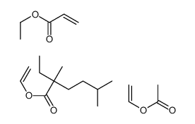 ethenyl acetate,ethenyl 2-ethyl-2,5-dimethylhexanoate,ethyl prop-2-enoate结构式