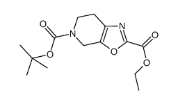 5-叔-丁基 2-乙基 6,7-二氢噁唑并[5,4-c]吡啶-2,5(4H)-二甲酸基酯结构式