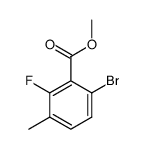 6-溴-2-氟-3-甲基苯甲酸甲酯结构式