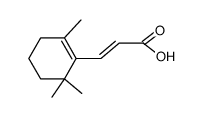 (E)-3-(2,6,6-三甲基环己-1-烯-1-基)丙烯酸结构式