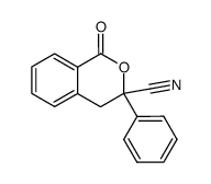 3,4-dihydro-3-cyano-3-phenyl-1H-2-benzopyran-1-one结构式