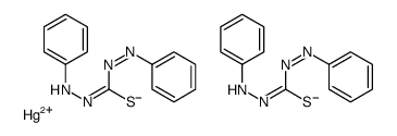 Mercury bis[(E)-N,2-diphenyldiazenecarbohydrazonothioate]结构式