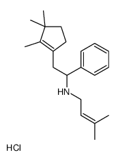 3-methyl-N-[1-phenyl-2-(2,3,3-trimethylcyclopenten-1-yl)ethyl]but-2-en-1-amine,hydrochloride结构式