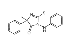 4-methyl-4-phenyl-1-(phenylamino)-2-methylthioimidazo-lydin-5-one结构式