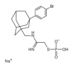 sodium,[2-amino-2-[[3-(4-bromophenyl)-1-adamantyl]methylimino]ethyl]sulfanyl-hydroxyphosphinate结构式