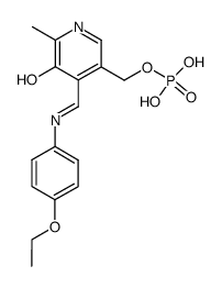 3-吡啶甲醇,4-[(4-乙氧基苯基)亚氨基]甲基]-5-羟基-6-甲基-a-(二氢磷酸盐)结构式