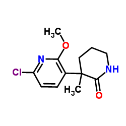 3-(6-Chloro-2-methoxy-3-pyridinyl)-3-methyl-2-piperidinone结构式