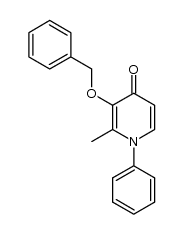 3-(benzyloxy)-2-methyl-1-phenylpyridin-4(1H)-one结构式