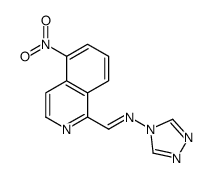 1-(5-nitroisoquinolin-1-yl)-N-(1,2,4-triazol-4-yl)methanimine结构式
