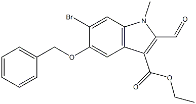 ethyl 5-(benzyloxy)-6-broMo-2-forMyl-1-Methyl-1H-indole-3-carboxylate Structure