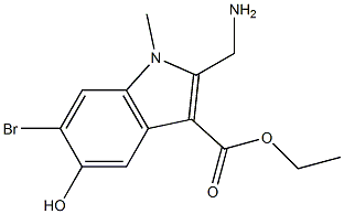 ethyl 2-(aMinoMethyl)-6-broMo-5-hydroxy-1-Methyl-1H-indole-3-carboxylate Structure