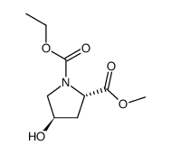 (2S,4R)-1-ethyl 2-methyl 4-hydroxypyrrolidine-1,2-dicarboxylate Structure