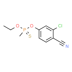 (Methyl)thiophosphonic acid O-(3-chloro-4-cyanophenyl)O-ethyl ester结构式