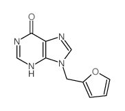 9-(2-furylmethyl)-3H-purin-6-one结构式