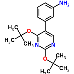 3-(2,4-Di-tert-butoxypyrimidin-5-yl)aniline Structure