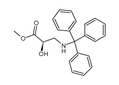 (R)-methyl 2-hydroxy-3-(tritylamino)propanoate Structure