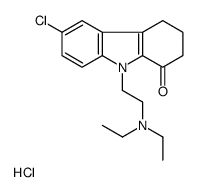 2-(6-chloro-1-oxo-3,4-dihydro-2H-carbazol-9-yl)ethyl-diethylazanium,chloride Structure