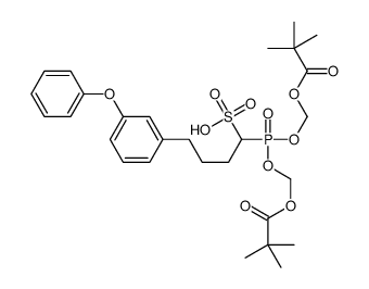 1-[bis(2,2-dimethylpropanoyloxymethoxy)phosphoryl]-4-(3-phenoxyphenyl)butane-1-sulfonic acid结构式