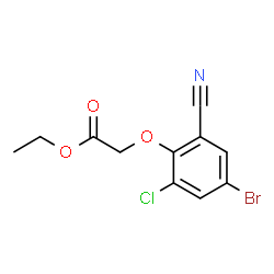 乙基 2-(4-溴-2-氯-6-氰基苯氧基)醋酸盐结构式