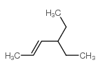 trans-4-ethyl-2-hexene Structure
