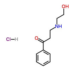 3-[(2-HYDROXYETHYL)AMINO]-1-PHENYLPROPAN-1-ONE HYDROCHLORIDE结构式